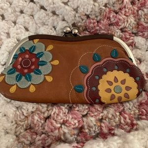 Super Cute brown leather fossil wallet